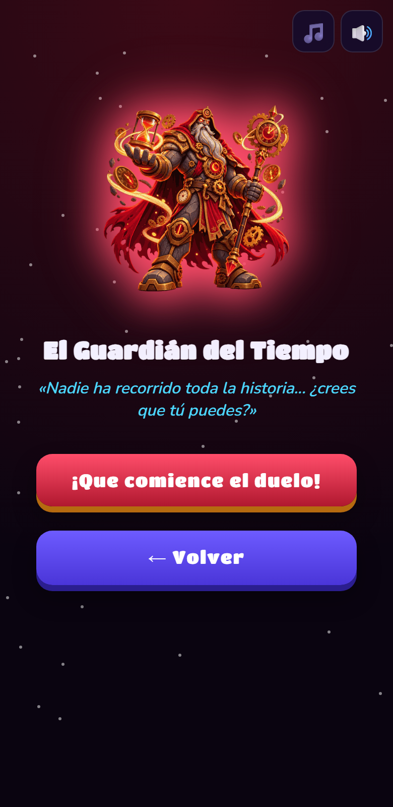 Pantalla del Jefe Final con el villano de la asignatura